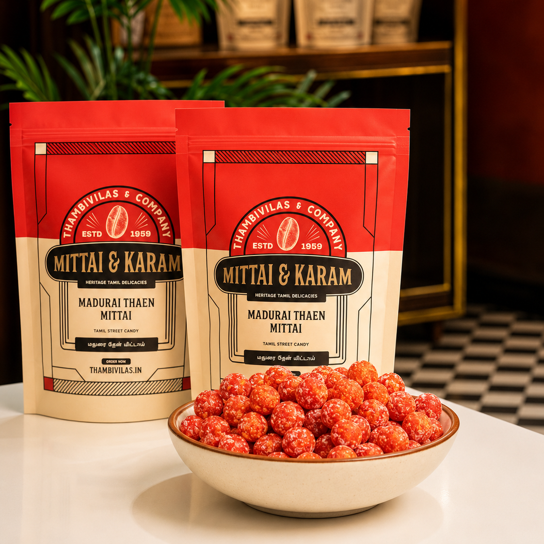 Traditional Tamil sweet or snack package by Thambivilas